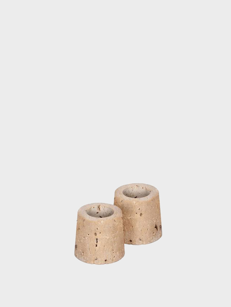 Travertine Candleholder | Uyuni | Catalog Interiors
