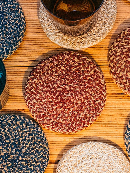 Woven Jute Coasters set of 4 | Catalog Interiors UK